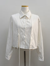 Ribbon Stripe Crop Shirt