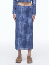 Denim Mesh Long SK(BL)