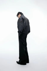 Deconstructed Textured Studded Jacket