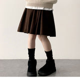 Rose waistband corduroy midi skirt