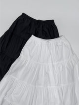 Aco Tiered Flare Long Skirt
