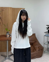 Of Waffle Henley Neck Hoodie