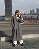 No.1052 wool20 オーバーシングルロングコート