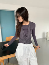 FOLD CARGO WIDE PANTS (5C)