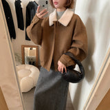 Boa Collar Short Blouson Jacket
