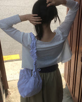 Ore Stripe Shirring Shoulder Crossbag
