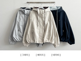 Mika High Neck Color Matching Pendant String Hooded Jumper