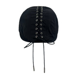 サイレントソウルレースアップタイクロスハンティングキャップ (Black)