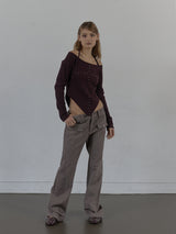 LINE BOOTCUT PANTS / MOCHA