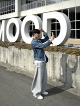 ONE SIDE SNAP BUTTON SWEAT PANTS