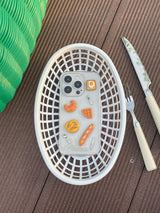 パン、ブランチ、バゲット、クロワッサン、カトラリー、スマホケース