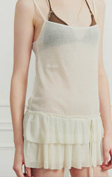 MERMAID MINI DRESS cream