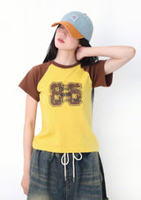 Toned-Down Raglan Short Sleeve T-Shirt