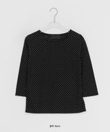 Ripe See-through Dot Three Quarter See-through Layered Tee