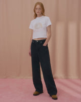 チャーミングシェルクロップTシャツ-WHITE