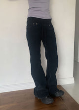 コーデュロイ バンディング ブーツカット パンツ