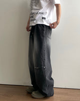 Dot Brush Denim Pants