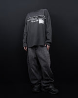 BBD ヒデンスローガンピグメントロングTシャツ（チャコール）