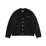 24FW Vネックブークルカーディガン ブラック