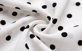 dot halter-neck sleeveless V-neck long dress