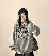 Noah Lettering Point Casual Over Hoodie