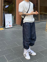 Nonfade denim half pants 2C