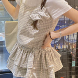 Cereal Checkered Bustier Hair Strap Set