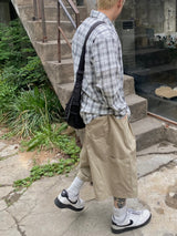 Pintuck Twill Bermuda Pants 3C