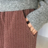 Hebo Velvet V-neck Two-Way Pants