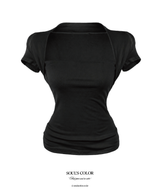 Yuna Slim Bolero Top (3color)