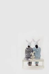 rabbit fluffy pants babi blue