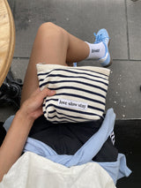 lss basic pouch (L size) _  waffle stripe