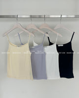 a ribbon-punching sleeveless shirt