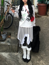 クリームスターハートロングスリーブ