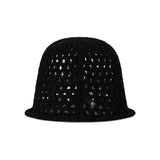 VZ Long Label Punching Knit Bucket Hat / Black