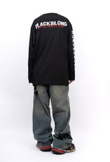 BBD オーバーラップロゴロングTシャツ (ブラック)