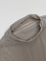 ベルベットシースルーモックネックTシャツ