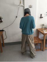 ラロアコットンカーゴワイドパンツ（3c）