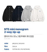 NTE mini monogram 2-way zip-up (4color)