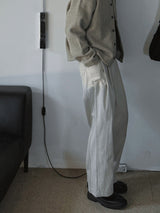 ASCLO Two Tuck Wide Cotton Pants (3color)
