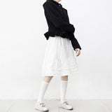 Blly Shirred Tiered Midi Skirt