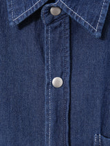 Deep ocean denim set up shirt 2C