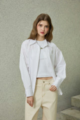 BRIGHT OVERSIZED SHIRT / WHITE