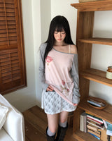 イフフローラルロングスリーブTシャツ