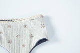 reversible garter belt star flower navy