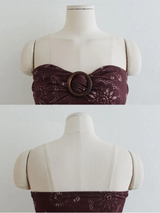 ORIENTAL WOOD RING TUBE TOP