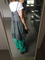 バックレスプレイドワンピース (2color)