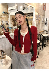 ID Vネックニットカーディガン