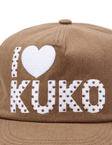 I❤︎KUKO ドット5パネルキャップ_モカ