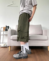 Nylon Cargo Bermuda Pants